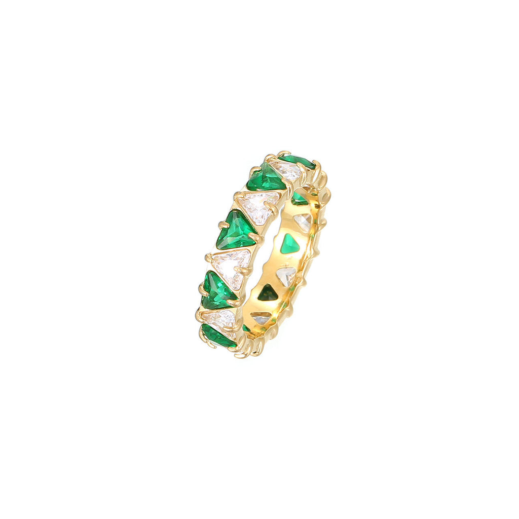 Herzring aus Titanstahl mit Zirkonia