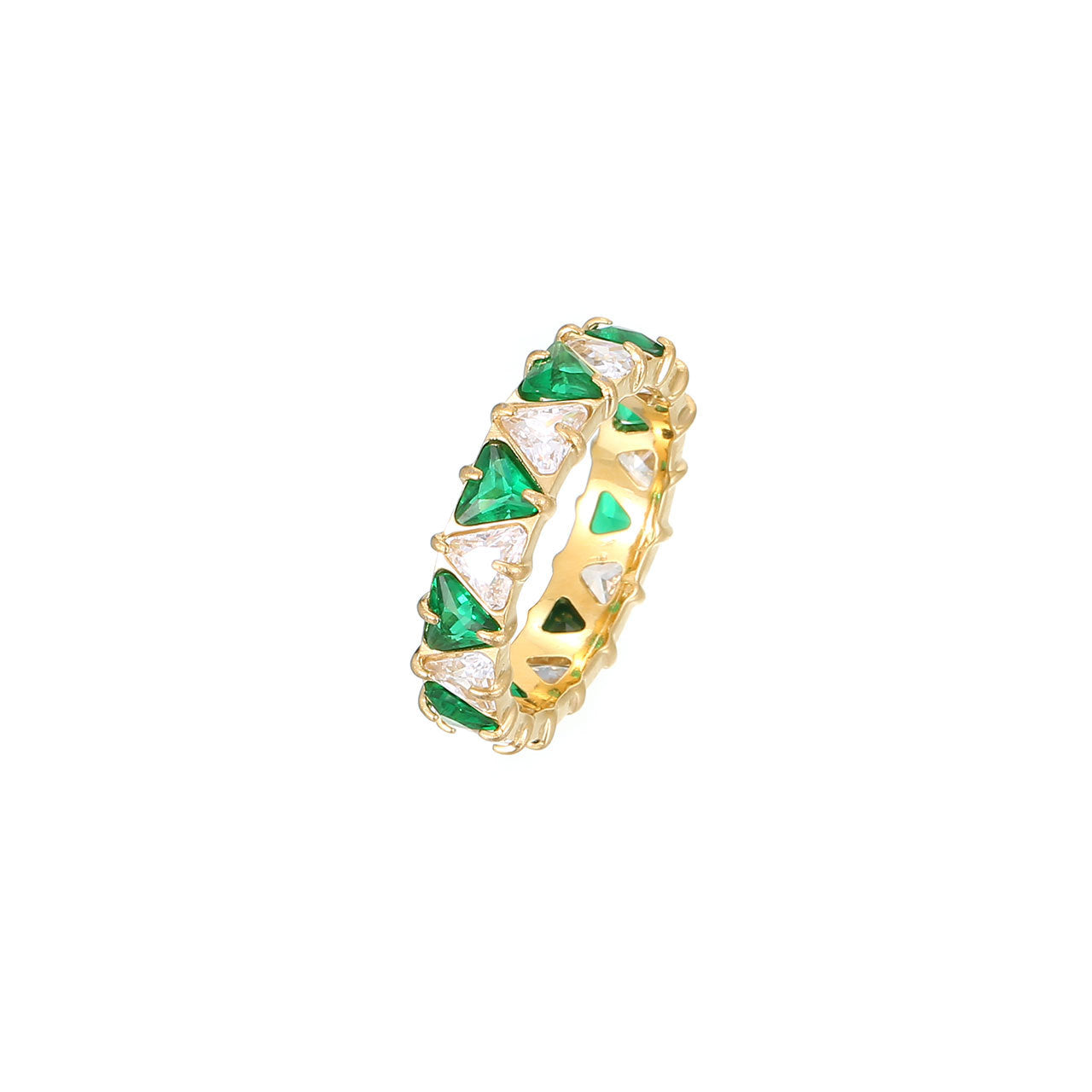 Herzring aus Titanstahl mit Zirkonia