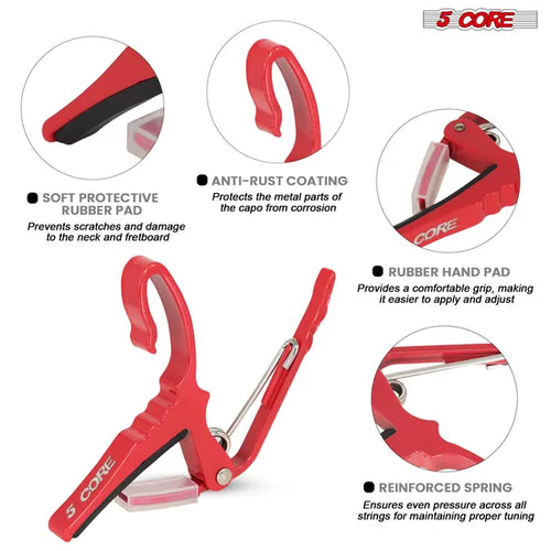 5Core Kapodaster Set für Gitarre & Co. – Ansicht 2