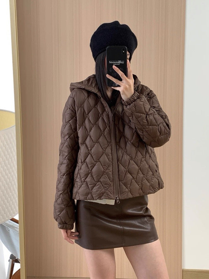 Leichter Baumwoll-Coat mit Kapuze – Bild 8 | LuxeStyle