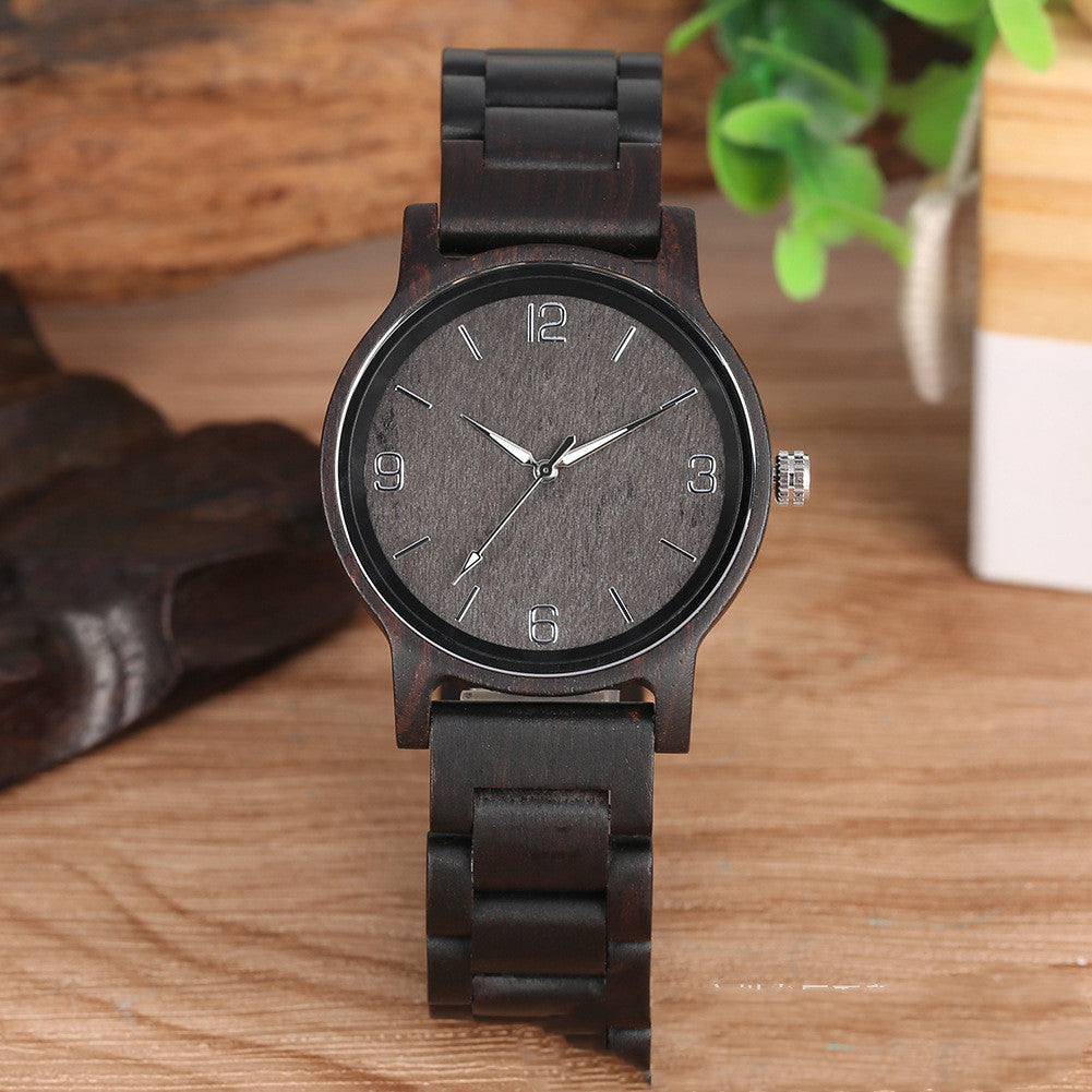 Holzarmbanduhr mit Quarzwerk, 40 mm Zifferblatt – Bild 3 | LuxeStyle