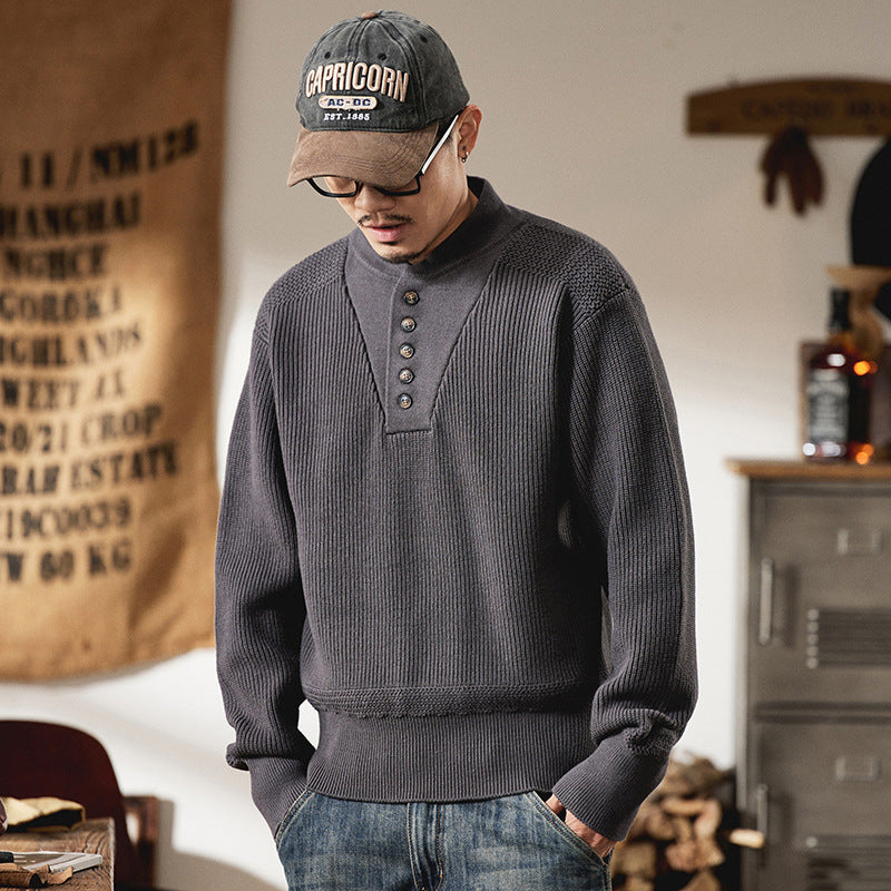 Edgy Henley-Pullover