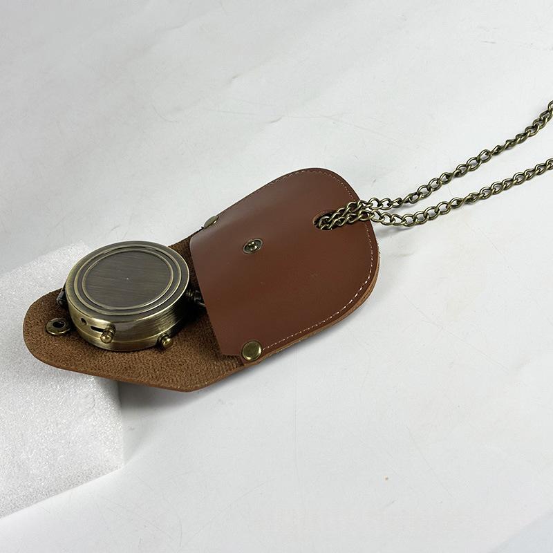 Kompass mit Ledergehäuse Vintage Taschenuhr | LuxeStyle