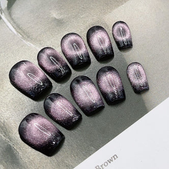 Handgemachte Cat's Eye Nägel zum Aufkleben