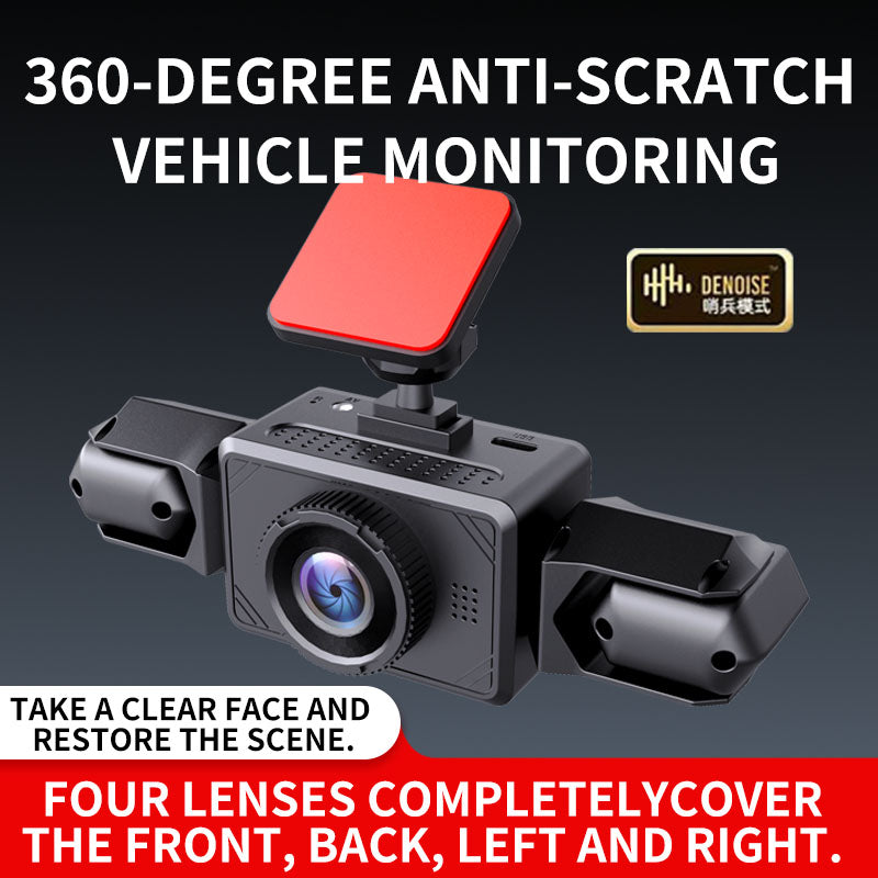1080P Autorekorder mit 4 Linsen und Nachtsicht