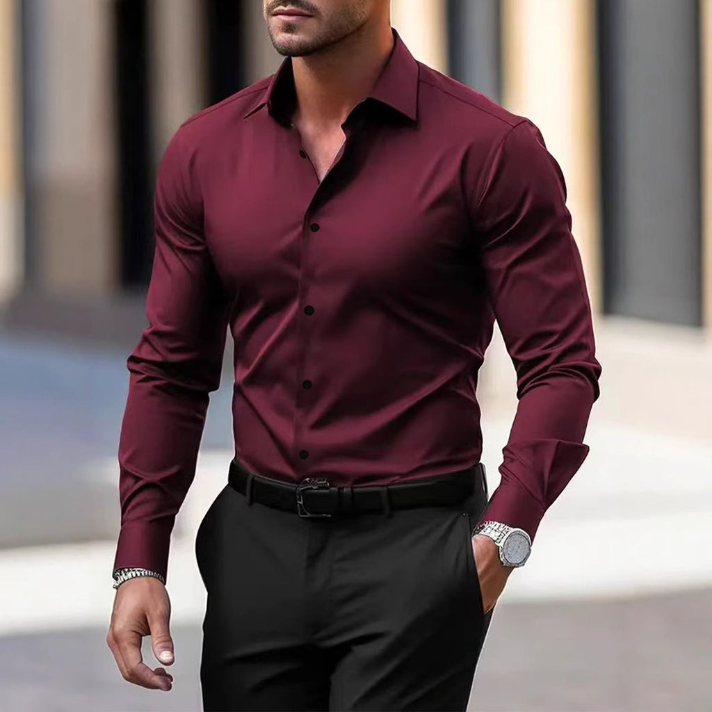 Herren Businesshemd Langarm Slim Fit