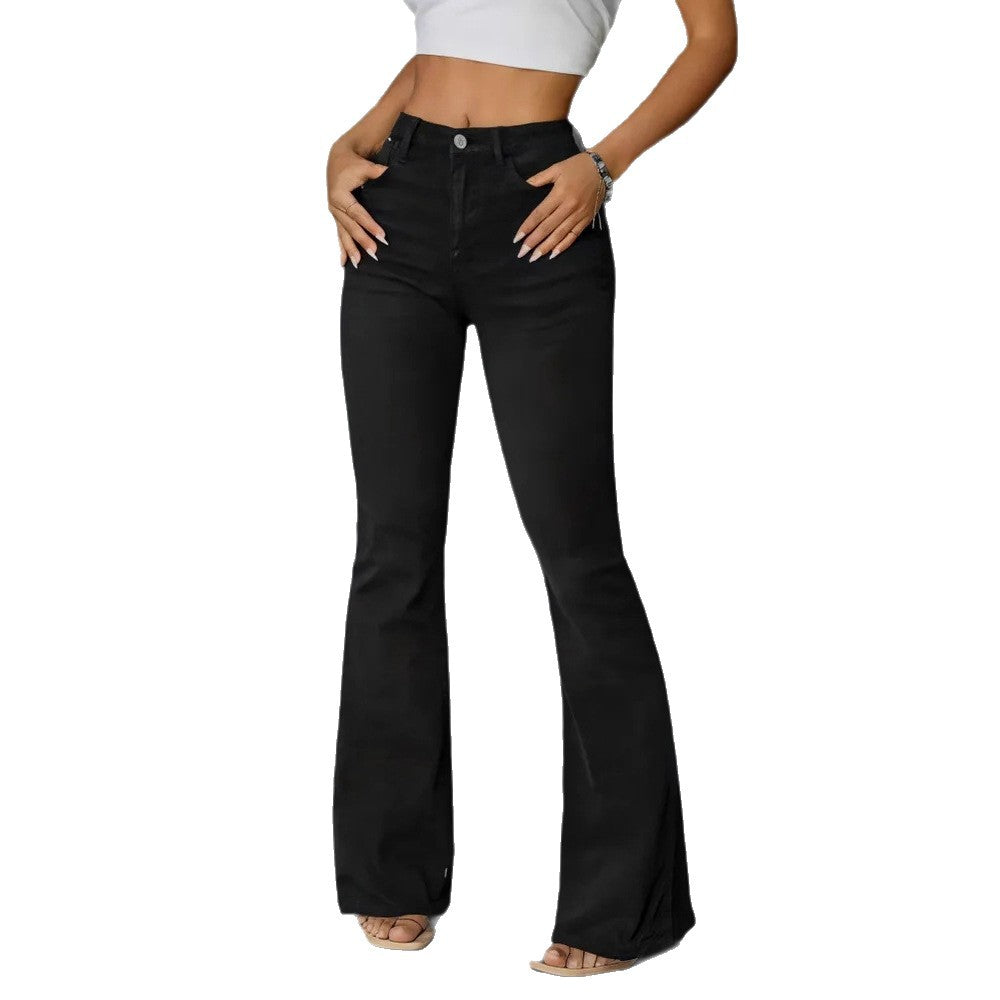 Damen Flared Wide-Leg Jeans