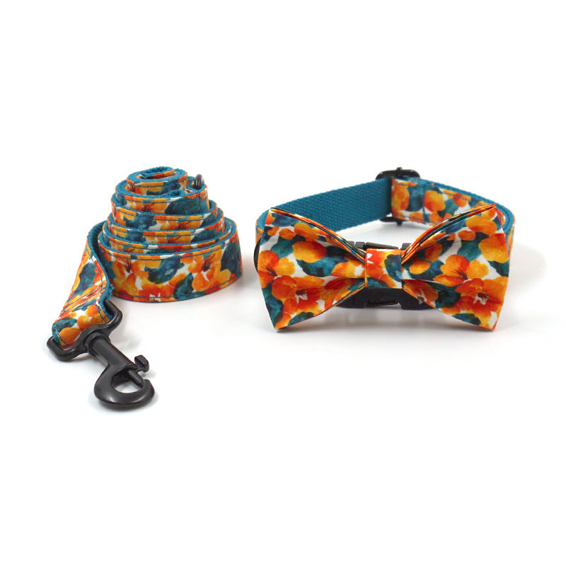 Hawaiian Hundehalsband-Set mit Leine und Fliege – Bild 2 | LuxeStyle
