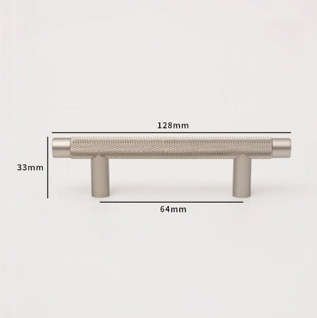 Möbelgriff gerändeltes Gitter Antik Bronze/Messing