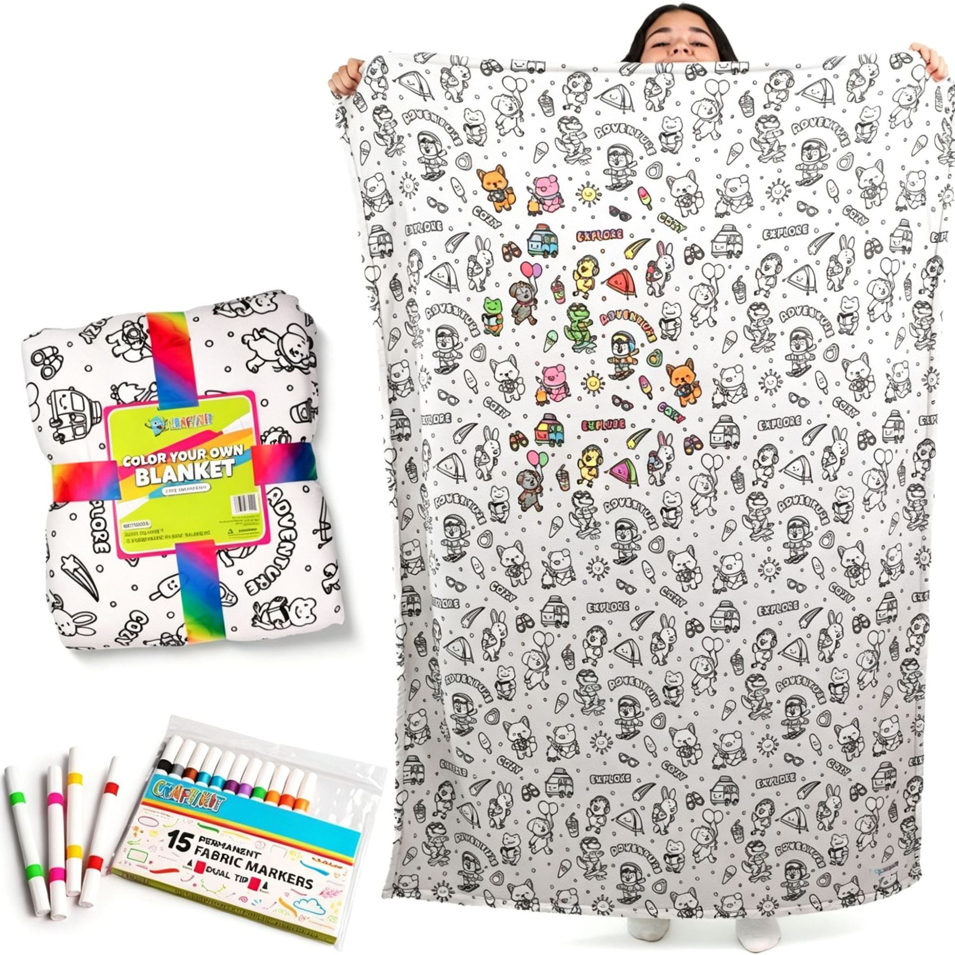 Kuscheldecke mit Halloween-Print