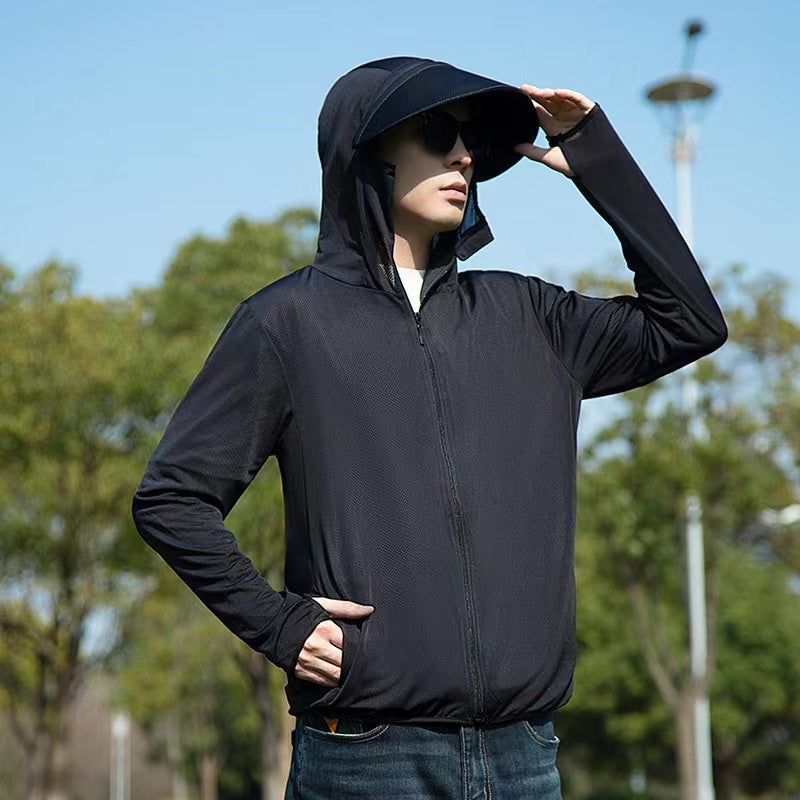 Ice Silk UV-Schutzjacke mit Kapuze für Herren