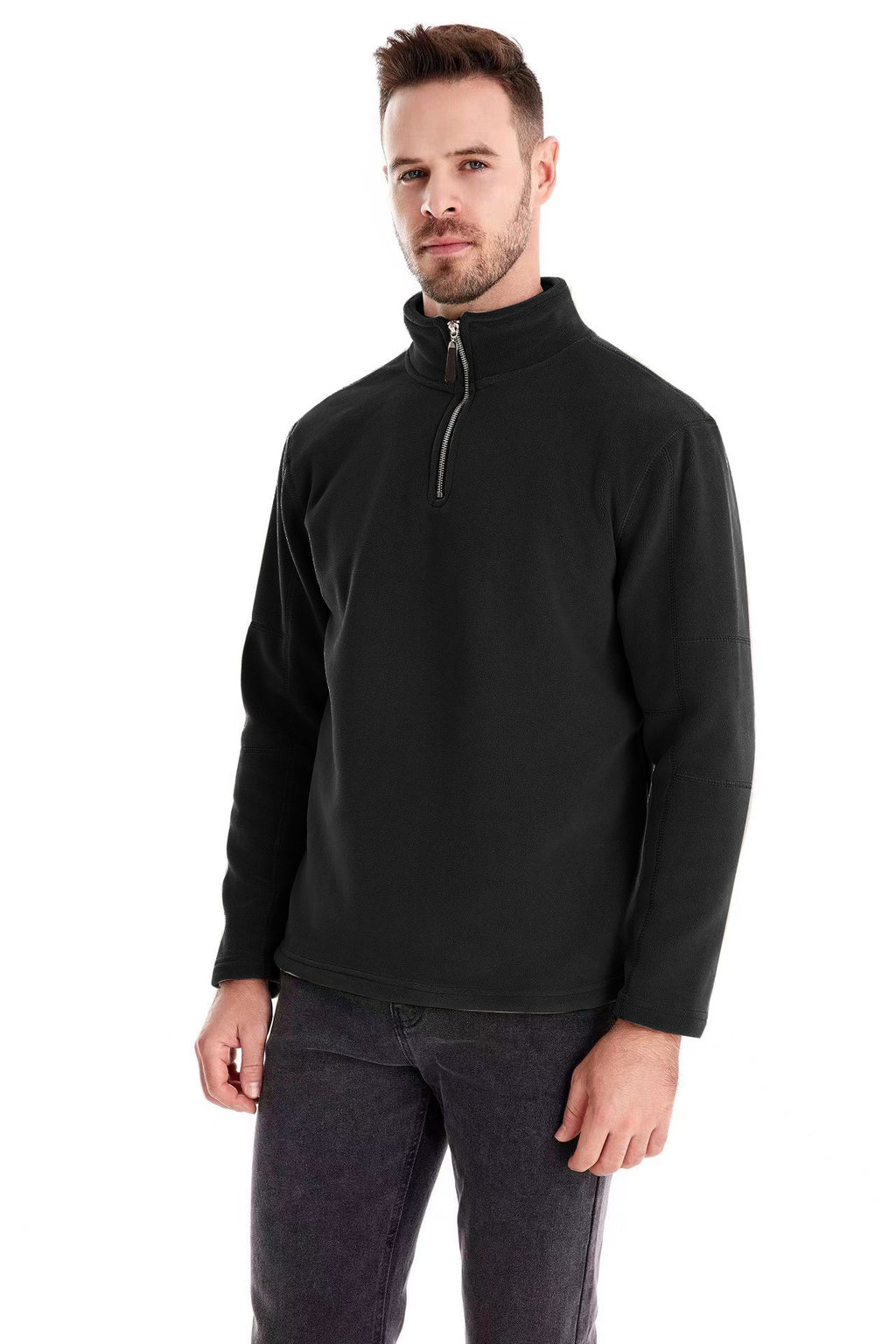 Herren Lammwoll-Pullover mit Stehkragen