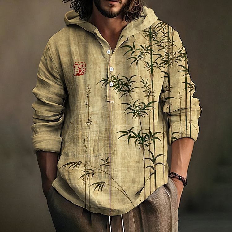 Herren Kapuzenpullover mit Knöpfen – Bild 4 | LuxeStyle