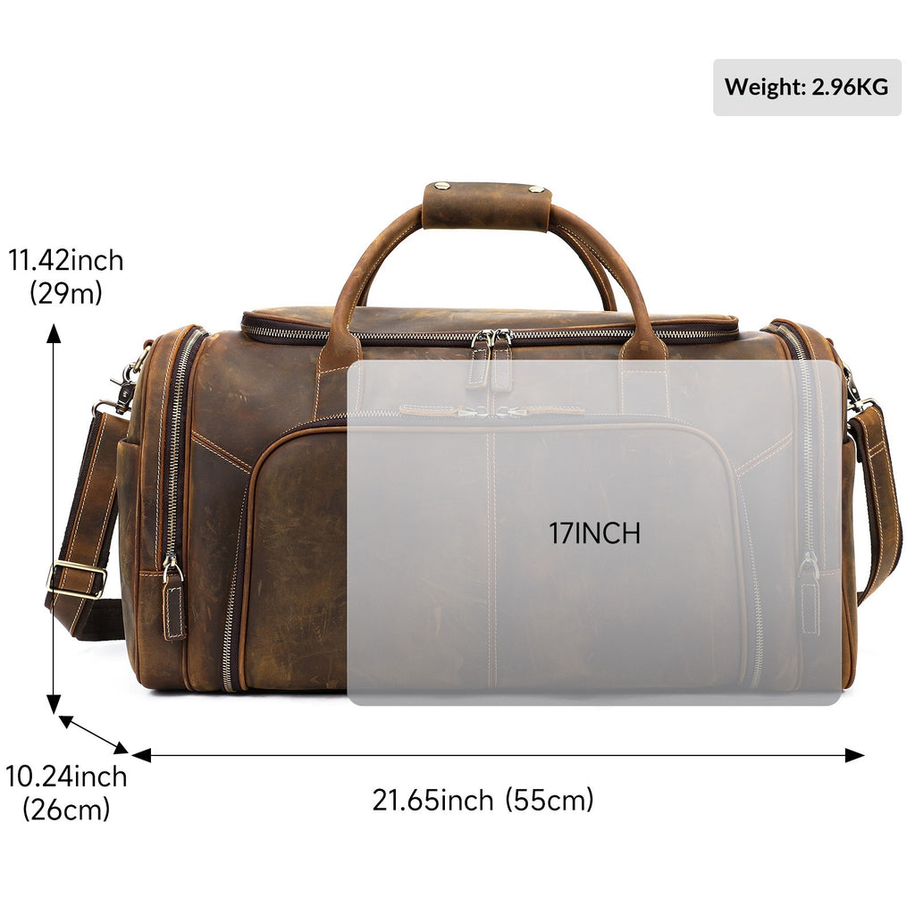 Reisetasche aus Crazy Horse Leder