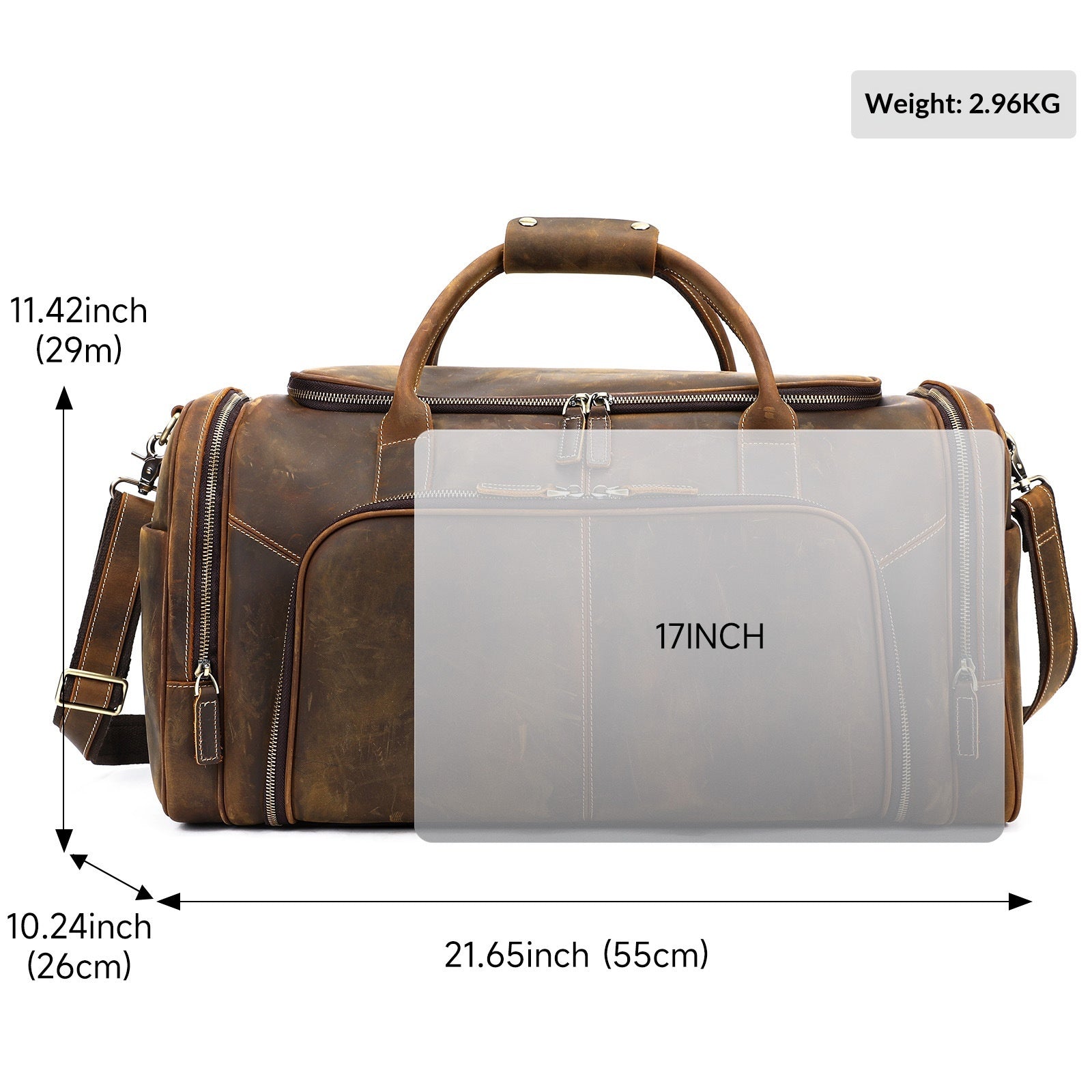 Reisetasche aus Crazy Horse Leder