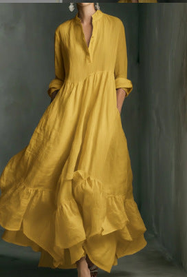Elegantes A-Linien Swing-Kleid mit 3/4-Ärmeln – Bild 4 | LuxeStyle