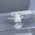 Eleganter 4 Karat Radiant-Schliff S925 Silberring