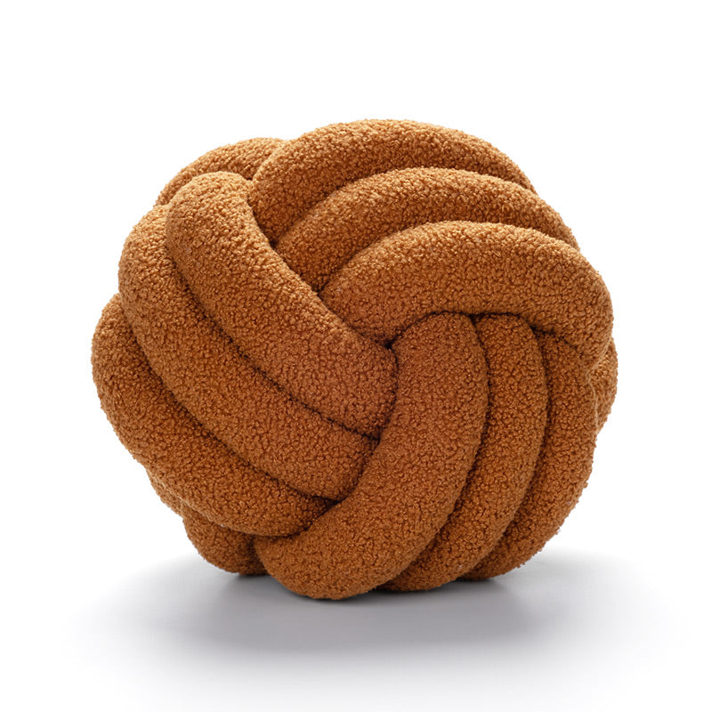 Rundes Kissen aus Lammwolle für Sofa & Bett