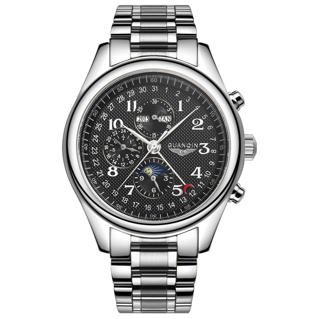 Herrenuhr mit ewigem Kalender und Mondphase | LuxeStyle