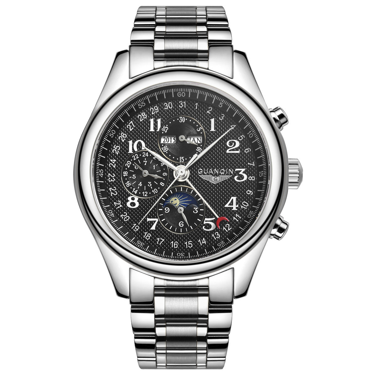 Herrenuhr mit ewigem Kalender und Mondphase | LuxeStyle