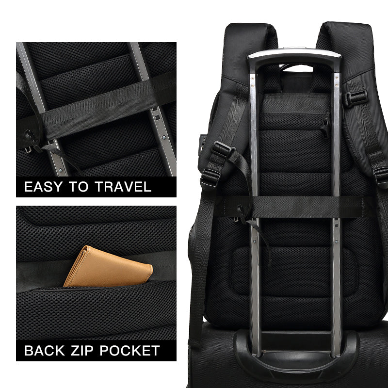 Business Rucksack mit Laptopfach und USB-Anschluss – Bild 9 | LuxeStyle