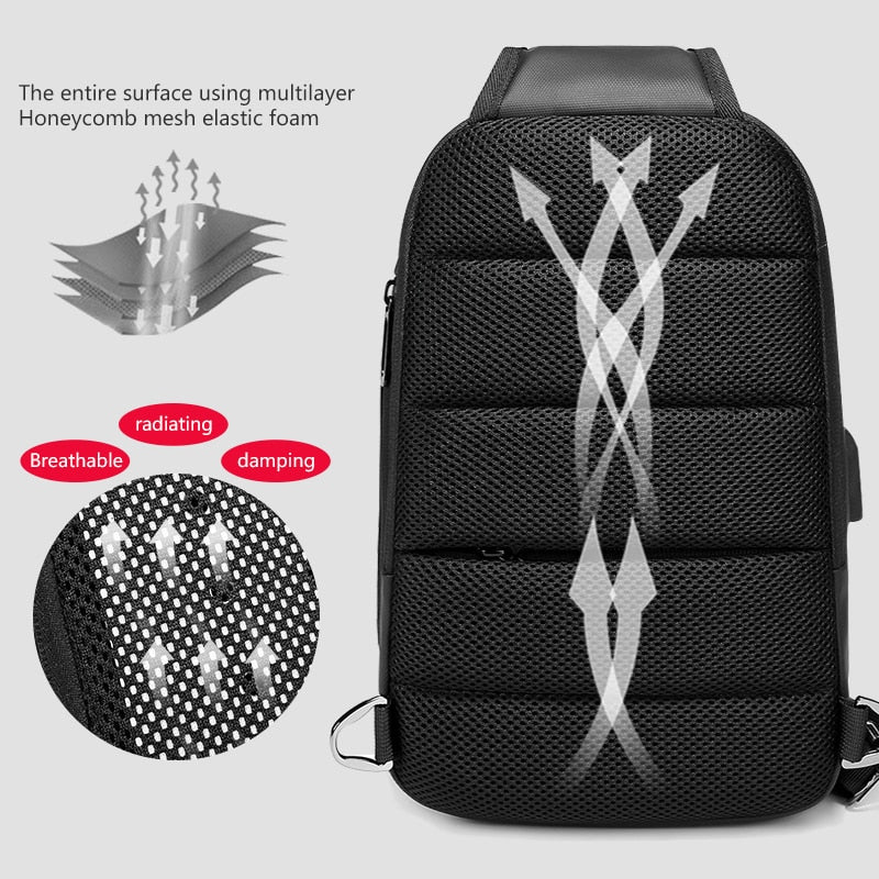 Wasserdichte Brusttasche mit USB-Ladeanschluss – Bild 5 | LuxeStyle