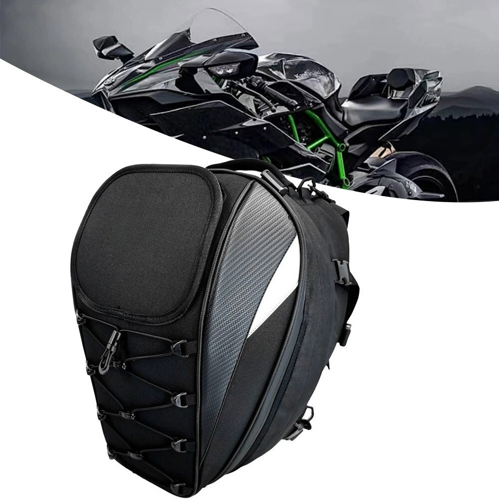 Motorrad-Hecktasche, Grau