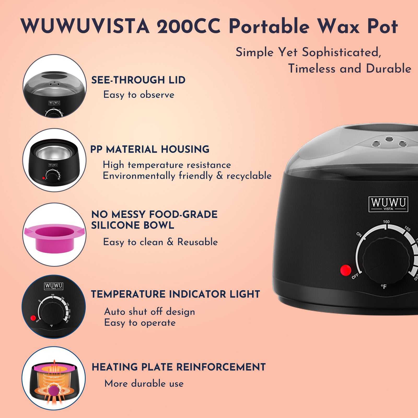 WUWUVISTA Waxing Kit für Gesicht und Körper