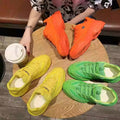 Trendige Mesh-Sneaker mit dicker Sohle