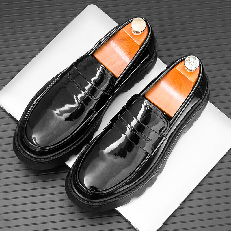 Slipper-Loafer aus Mikrofaser, Schwarz Glänzend – Bild 3 | LuxeStyle