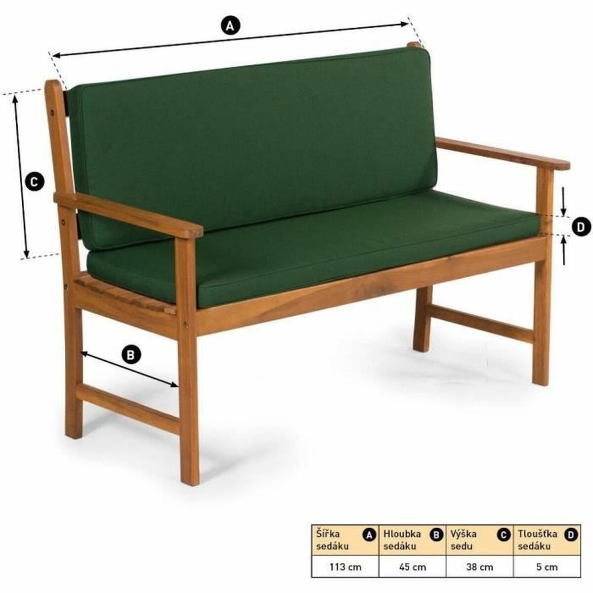 Sitzkissen «Fieldmann» FDZN 9020 Grün