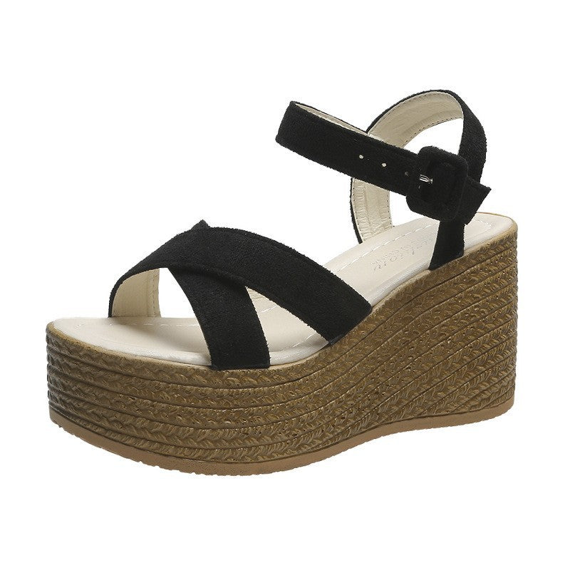 Plattform-Sandalen aus Sued – Bild 11 | LuxeStyle