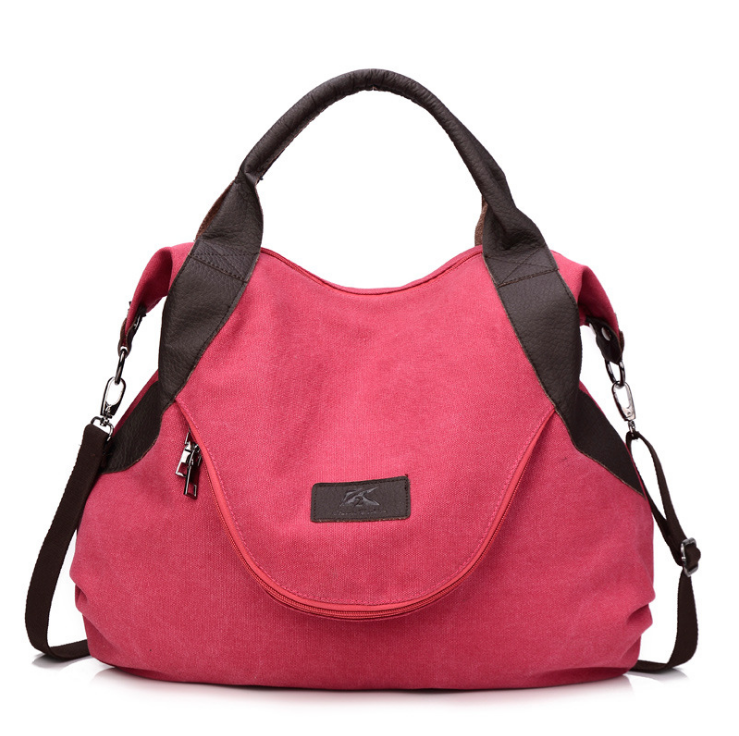 Retro Canvas Schultertasche