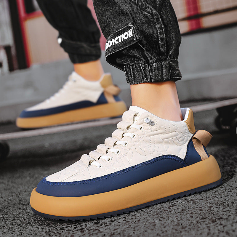 Leder-Sneaker mit Elastikband – Bild 2 | LuxeStyle