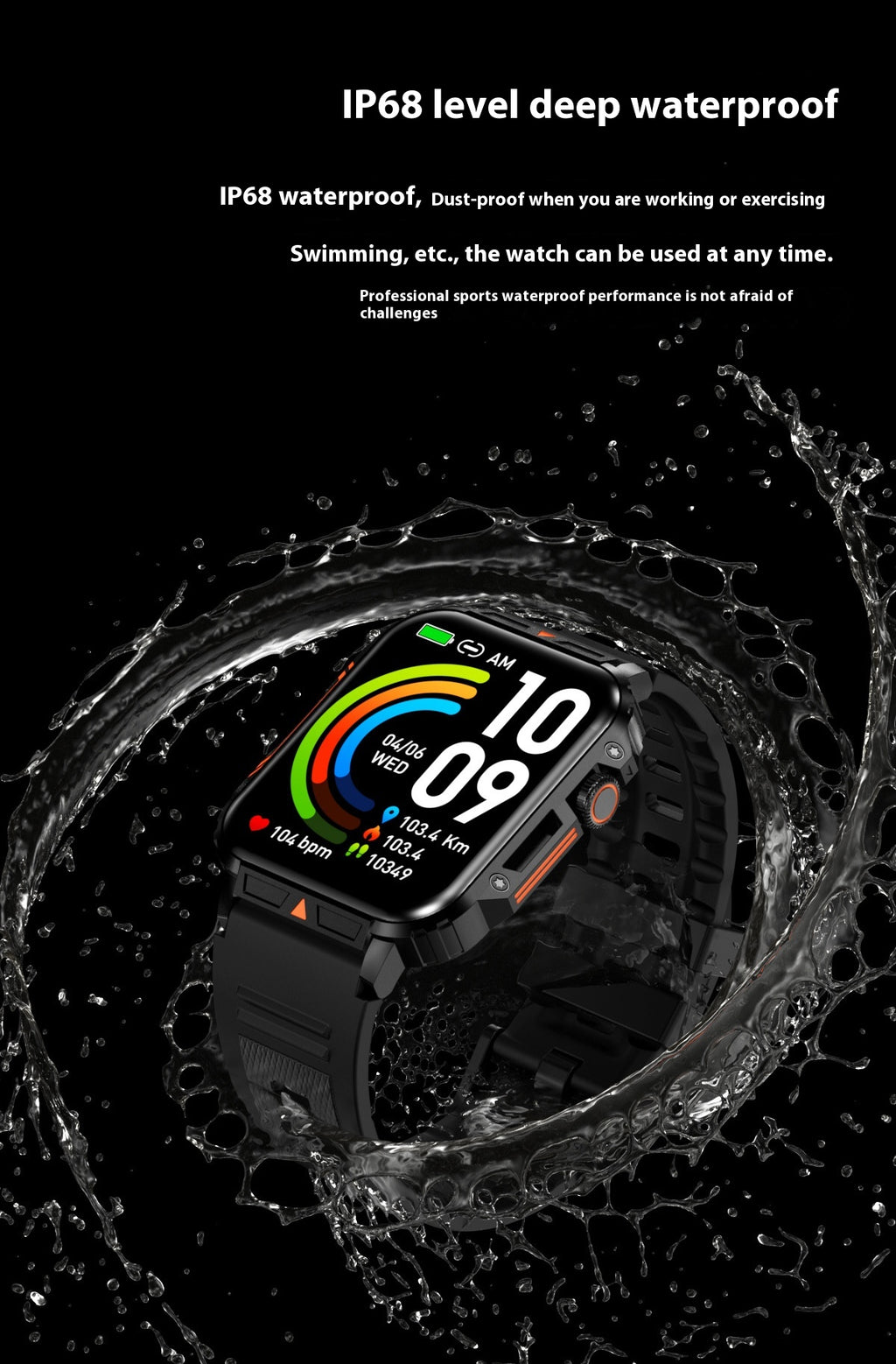 Smart-Armbanduhr mit Anruf- und Fitness-Funktionen