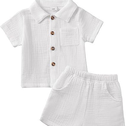 Baby Baumwoll-Leinen Set mit Shorts – Bild 4 | LuxeStyle