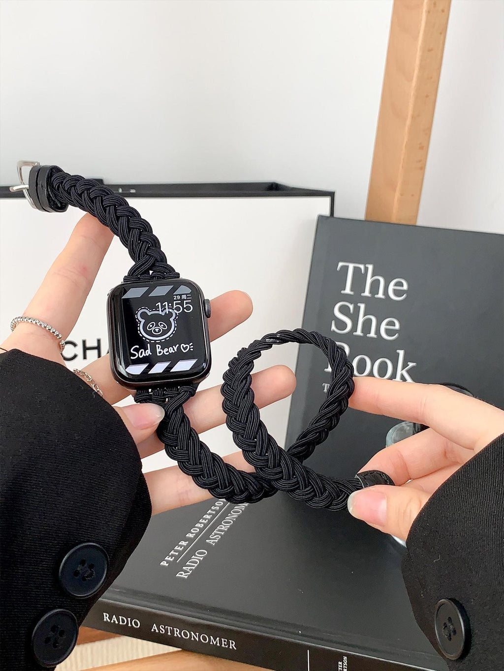 Woven Double-loop Nylon-Lederarmband
