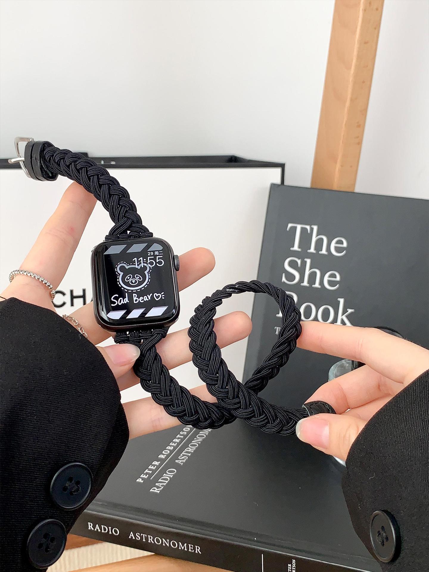 Woven Double-loop Nylon-Lederarmband