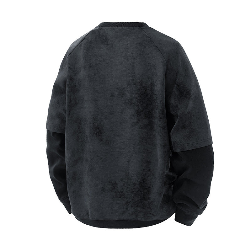 Loose-fit Camouflage Pullover mit Rundhals – Ansicht 3