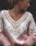 Digitalprint V-Neck Pullover für Damen
