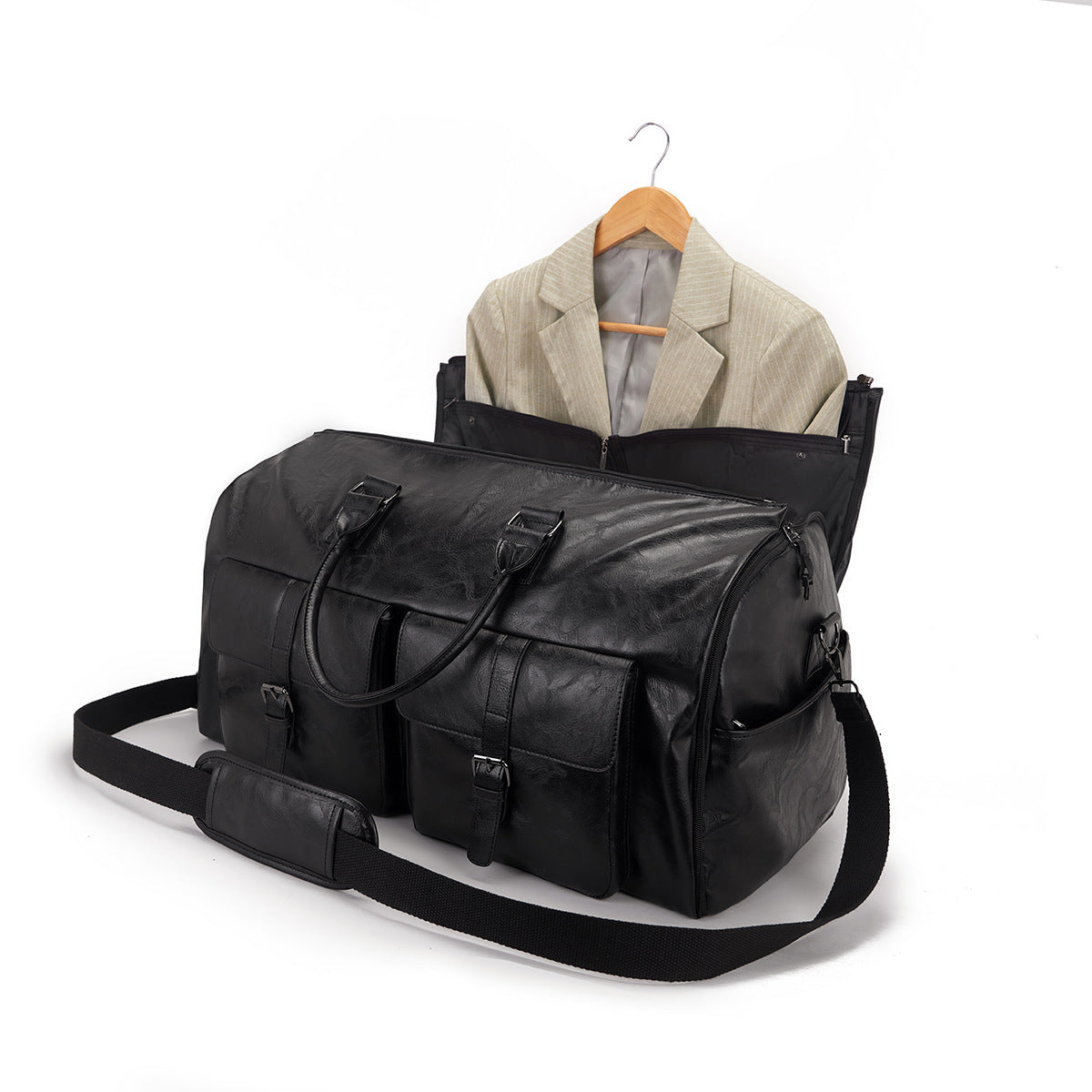 Reisetasche aus PU-Leder – wasserdicht, 36–55 L