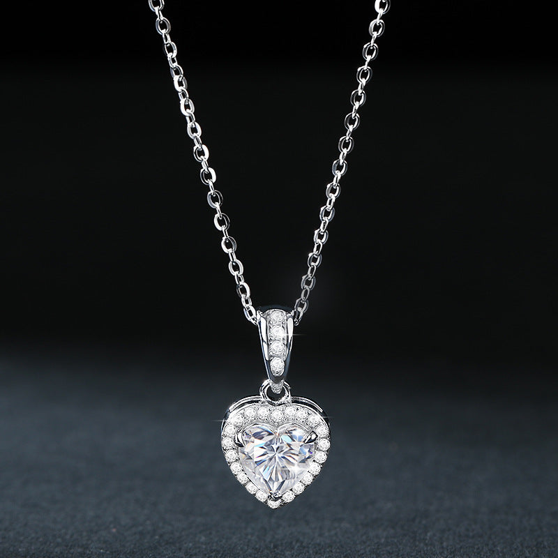 S925 Silber-Halskette «Éclat» mit 1 Karat Moissanite – LuxeStyle