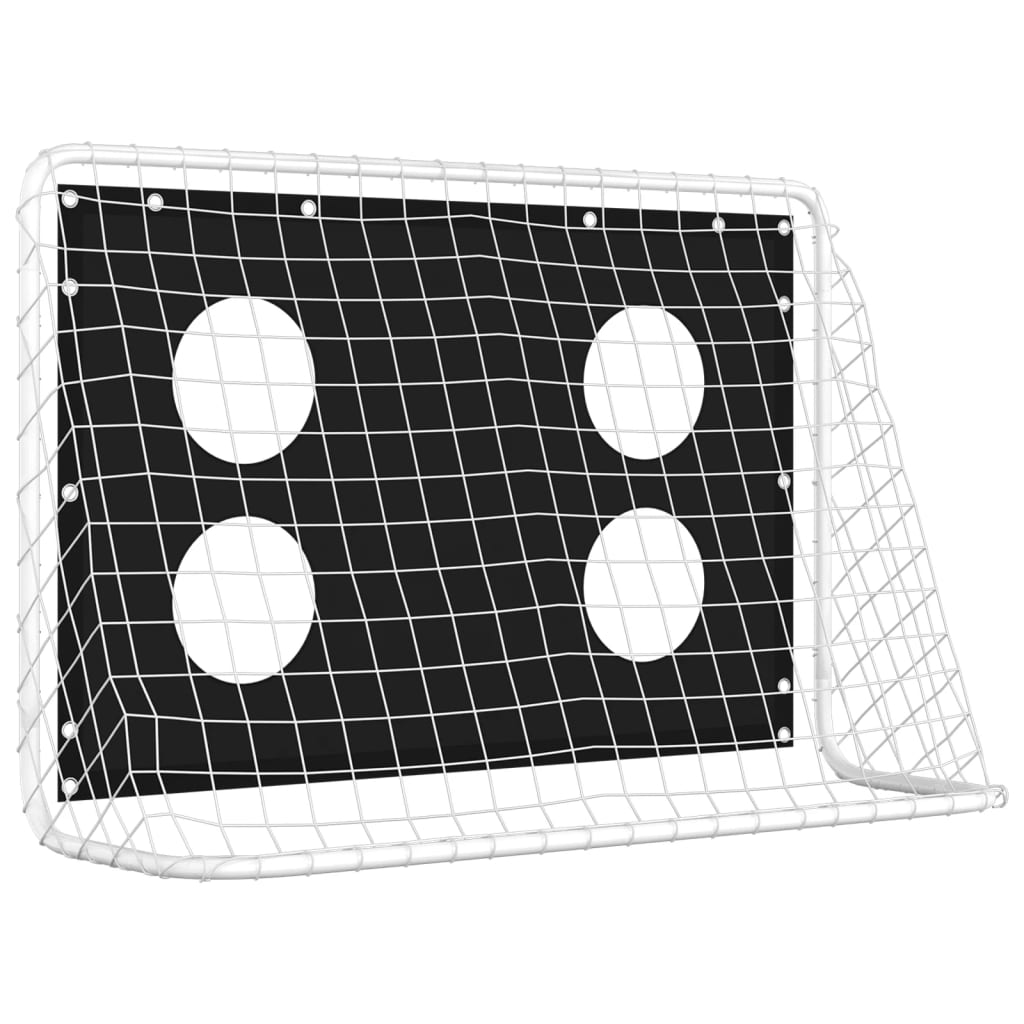 Fussballtor mit Torwand aus Stahl 184x61x122 cm