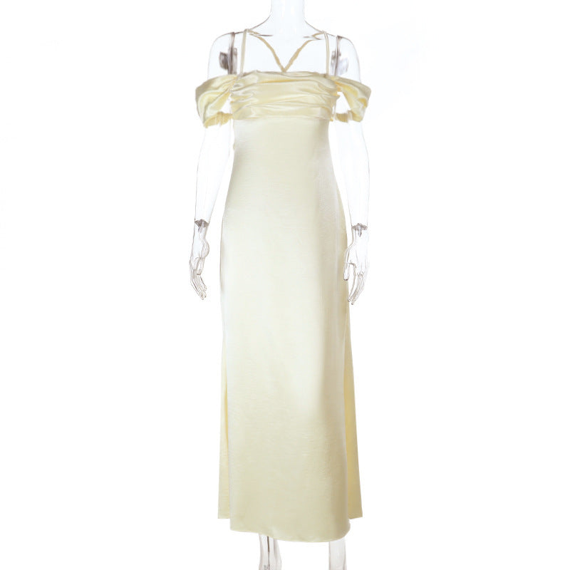 Trägerloses Satin-Abendkleid – Bild 4 | LuxeStyle