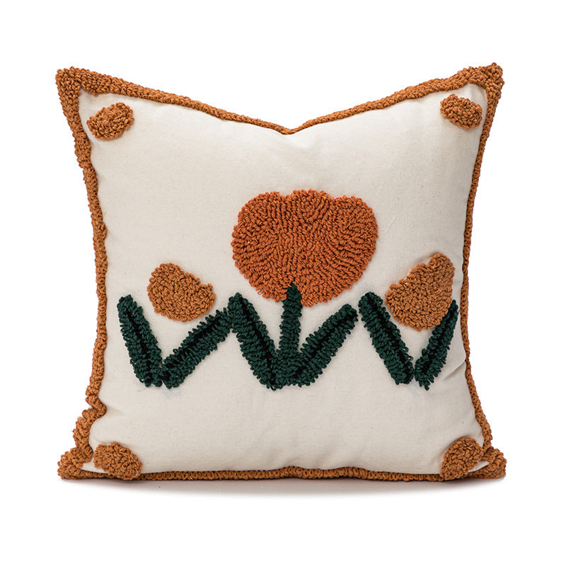 Loop Samt Bestickter Kissenbezug – Bild 9 | LuxeStyle
