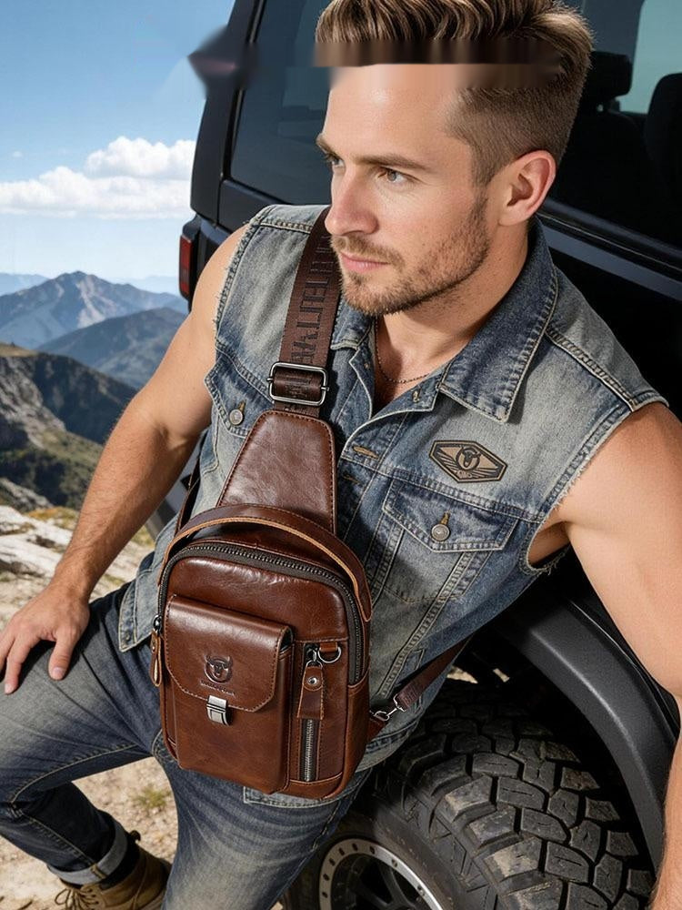 Leder Schultertasche