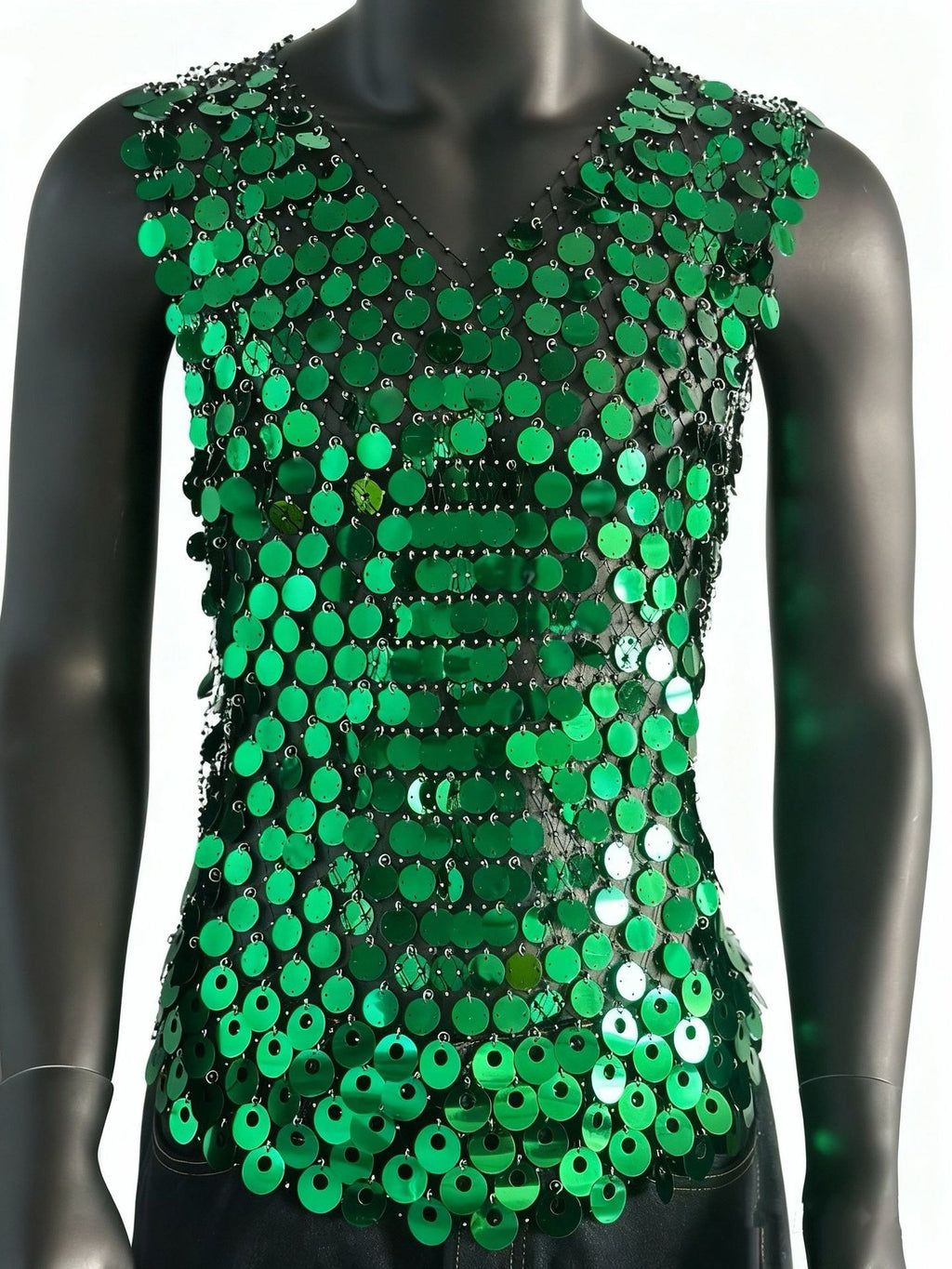 Glitzerndes Pailletten-Tanktop für Herren – Bild 7 | LuxeStyle