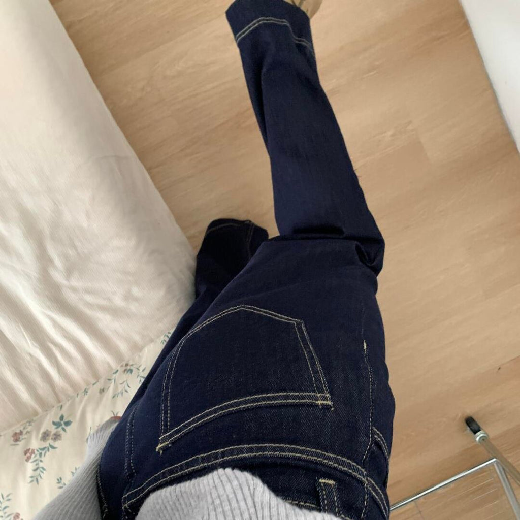 High-Waist Wide-Leg Jeans aus Denim