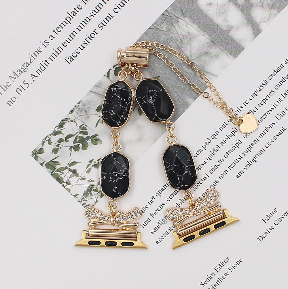 Uhrenarmband aus Legierung mit Steinbesatz – Bild 9 | LuxeStyle