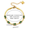 Zirkon-Kettenarmband aus Edelstahl – Bild 2 | LuxeStyle